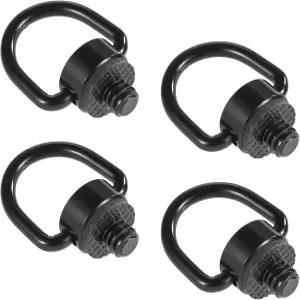 4pcs 스테인리스 스틸 D 링 나사 힌지 홀더 1/4-20 스레드 카메라 고정 빠른 릴리스 카라비너 클립 삼각대
