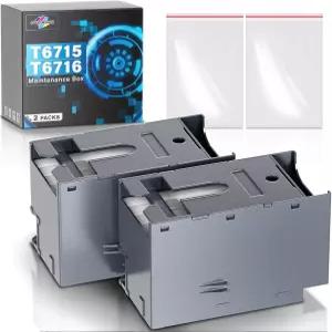 T6715 T6716 잉크 유지보수 박스 호환 Epson Workforce Pro WF-4730 EC-4020 프린터 6715 2팩