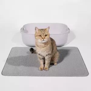 고양이 벌집 모래매트 그레이 60x90cm Eba9+5TmM