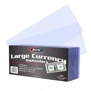 BCW 대형 지폐 통화 적재함 - 25팩 투명한 견고한 PVC 수집 가능한 대한 보관 품질 보호 수집가를 위한