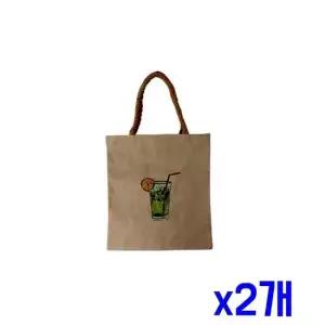 TBZ 넉넉한 모히또 한잔 튼튼 캔버스 화이트) x2개 에코백가방 데일리가방 에코백diy