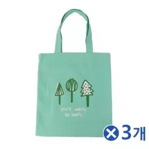 TBZ 화사한 포레스트 에코백 에메랄드x3개 데일리에코백 캔버스숄더백 페브릭가방