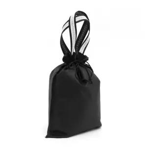 TBZ 다용도 부직포주머니 30x40cm 블랙 유치원실내화가방 중학교신발주머니 신학기준비물