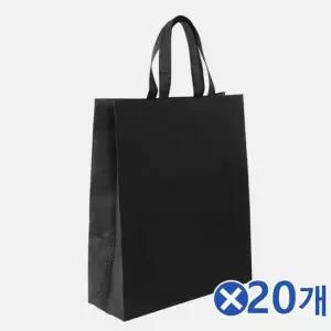 TBZ 장바구니 세로형 부직포 가방 블랙x20개 다용도가방 부직포백 선물쇼핑백 선물포장가방