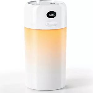 휴대용 미니 가습기 500ml 충전식 듀얼 미스트 자동 타이머 및 드라이 번 프로텍션 야간 조명 침실 사무실