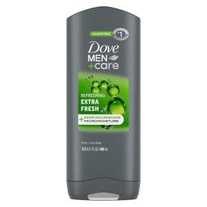 DOVE 남성 케어 바디 워시 페이스로 내는 공급하면서 만나보세요 클렌저를 13 신선하고 박테리아를 엑스트라 프레시 효과적으로