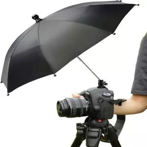 레인 선 19인치용 일반 대형 카메라 우산 핫 슈 DSLR 커버 그늘막 캐논 소니 니콘 후지 올림푸스 조절