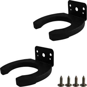 AUXBC 2PCS 마이크 클립 홀더 43mm ID 블랙 스탠드 벽걸이 클램프 홈 스튜디오 무대용 나사가 있는 무선