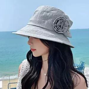 플라워 버킷햇 폴리에스테르 가벼운 가벼운