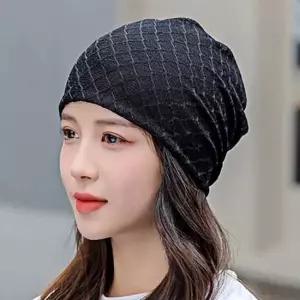 스판덱스 멀티스카프 비니 세트 블랙 2p 헤어밴드