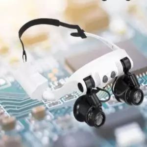 LED 조명 확대경 돋보기 정밀 작업용 안경 확대 조정 uCV7+4Wrb