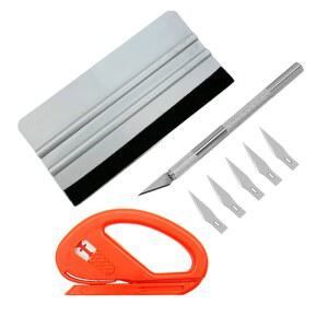 휠스크래치 긁힘 기스 복원 3PCS 탄소 섬유 스티커 주걱 스퀴지 비닐 색조 키트 차량용 커터 필름
