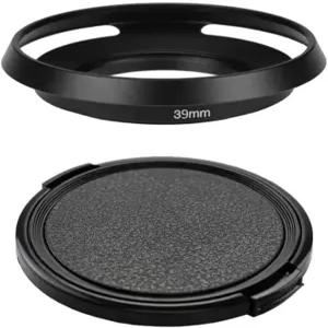39mm 금속 렌즈 후드 및 캡 호환 라이카 M f/2 E39 팩