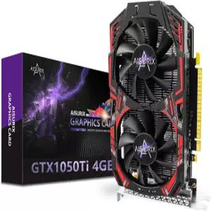 아이수릭스 GTX 1050 Ti 4G 그래픽 카드 128비트 GDDR5 PCI 익스프레스 3.0 트윈 프리즈 팬 게이밍 GPU가