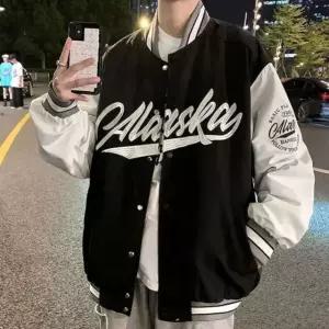 레터링 바시티 자켓 배색 야구점퍼 봄 가을 아우터 [WFFXU7Q]