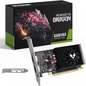 MOUGOOL AMD Radeon R7 350 4GB 로우 프로파일 그래픽 카드 멀티 모니터용 듀얼 HDMI 포트 GDDR3 128비트