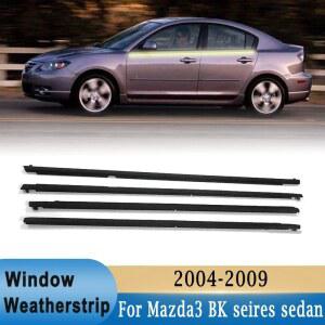 창문빗물막이 MAZDA 20042009 4PCS 스트립 후면 트림 WEATHERSTRIP 방수 씰링 유리 벨트 윈도우 외부 전면