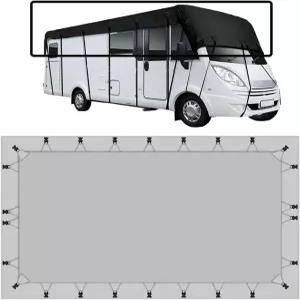 클래스 C Rv 커버 - 210D 옥스포드 천 접이식 보관 간편한 팝업 트레일러 및 캠핑카 5m3m