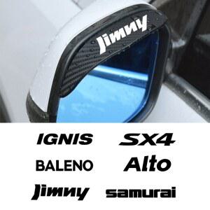 창문빗물막이 스즈키 알토 JIMNY IGNIS 차량용 2PCS 탄소 사이드 눈썹 SX4 사무라이 BALENO 백미러 바이저 섬유