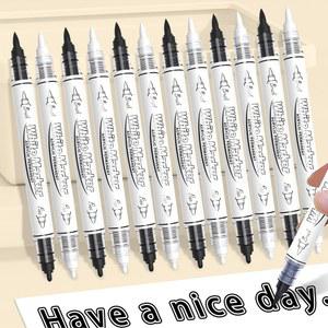 의류염색약 옷감 섬유 부분염색 26PCS 블랙화이트 대용량 마커에 패브릭 페인트 아트 듀얼 아크릴