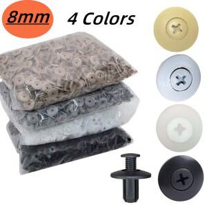 자동차고정핀 도어핀 차량용 클립 8MM 그레이 화이트 나사 머드 베이지 트렁크 리벳 범퍼 가드 푸시 믹스