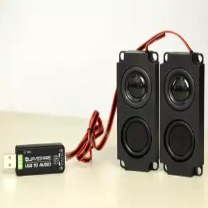 라즈베리 파이/제트슨 나노용 8 5W 스피커 포함 USB 사운드 카드 USB-오디오 어댑터 지원 녹음 및 재생