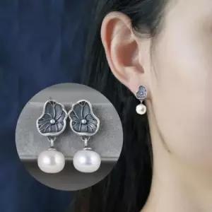 8MM 진주 은침 귀걸이 담수진주 물방울귀걸이 셀프귀뚫기 써지컬귀걸이 체인귀걸이