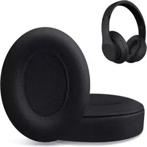 Beats Studio 2 및 3 유선 무선 헤드폰 이어 쿠션 헤드셋 이어패드 부드러운 단백질 가죽-블랙 이어컵 커버