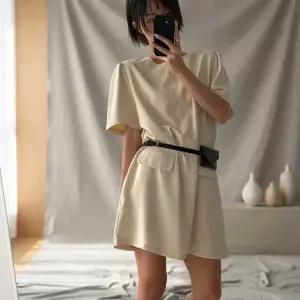 [하프클럽/]여성 여름 데일리 미니 원피스 반팔 절개 하객룩