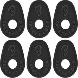 기타 스트랩 블록 6PCS 실리콘 안전 장치(B 스타일 블랙)