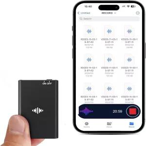 128GB 9200H 스토리지 마그네틱 음성 녹음기 - DSP4.0 AI 노이즈 캔슬링 기능이 있는 Coptdy 녹음 장치 HD
