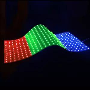백라이트 디밍 가능한 유연한 RGB LED 시트 24V 65W 멀티컬러 트리밍 플랫 종이 얇은 뒷면 라이트 패널