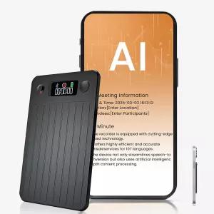 보이에비 AI 음성 녹음기 스마트 오디오 앱 제어 및 전사 64GB 메모리 112개 언어 지원 회의 강연 인터뷰
