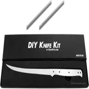 스미스 나이프 제작 키트 어부용 필레 DIY 고정 칼날 (블레이드 블랭크 핀스톡) (선물 상자 ) ( 디자인)