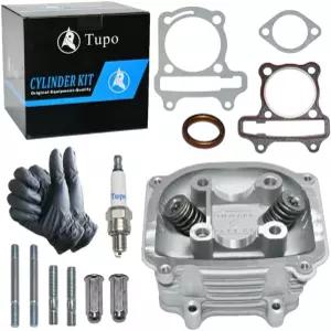 Tupo 125cc 탑 엔드 실린더 헤드 키트 GY6 157QMJ 152QMI 존웨이 Jmstar Roketa Sunl 탱크 피스 타오오 ATV