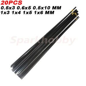 카본지 20PCS 탄소 섬유 비행기 길이 1X4 6X5 5MECHATRONICS500MM RC QUADCOPTER 1X3 5X3 5X10 1X5 시트 1X6MM