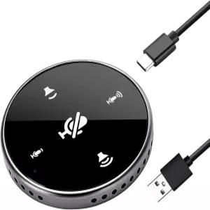 스피커가 있는 업그레이드된 USB 컨퍼런스 마이크 터치 센서가 노트북 전방위 컴퓨터 음소거/음량으로 줌