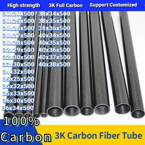 카본지 1PC 3K 탄소 OD36MM OD38MM 파이프 튜브 500MM 광택 매트 OD32MM 섬유 OD40MM 길이 원형 OD35MM OD33MM OD34MM