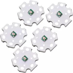 LEDGUHON 5Pcs 3W 레드 3535 SMD 고출력 COB LED 칩 알루미늄 판 20mm 스타 PCB 베이스 히트 싱크 교체