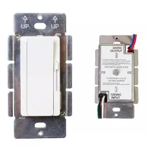 24v 96w 디밍 가능한 LED 드라이버 및 디머 스위치 2 in 1 월 로커 클래스 UL은 120v AC에서 DC까지