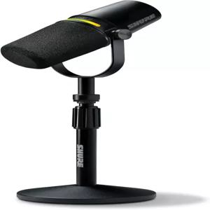 슈어 MV7 팟캐스트 다이내믹 마이크 스탠드 포함 - OBS 인증 향상된 오디오 LED 패널 USB-C 및 XLR 출력