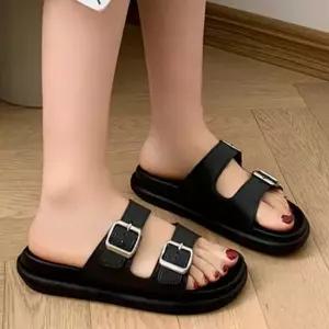 여름 버클 스트랩 슬리퍼 여성 데일리 투버클 샌들 투버클슬리퍼 스트랩슬리퍼