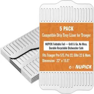 트래거 프로 575 22 엘리트 22용 NUPICK BAC507 그릴 드립 트레이 라이너 액세서리 알루미늄 일회용 내열