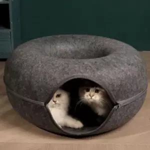 고양이동굴집 고양이 도넛 터널 다묘 캣터널하우스 숨숨집(60cm)