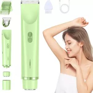 여성용 민감성 피부용 비키니 트리머 전기 면도기 IPX67 방수 치골 헤어 개인 라인 및 겨드랑이용 USB-C