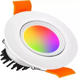 2인치 스마트 LED 오목 조명 5W WIFI 디밍 가능한 RGB 및 CCT 2700-650K 색상 변경 Alexa Google Home과