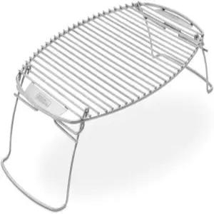 Weber Stephen Products 22 x 12 확장 그릴 랙 접이식 잠금 다리가 있는 스테인리스 스틸 높이 조절 조리