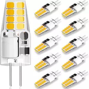 Lacnooe G4 LED 전구 3W는 20W-25W T3 JC 타입 바이핀 베이스 할로겐 퍽 라이트용 AC/DC 12V 웜 화이트