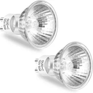KLL GU10 할로겐 전구 캔들 워머 램프용 120V 50W - 디밍 가능한 유리 커버가 있는 MR16 트랙 및 오목