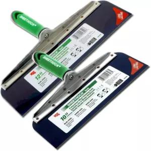 USG Sheetrock 2개 세트 오프셋 석고보드 테이핑 나이프 - 10인치 및 12인치 (블루 스틸 블레이드 포함)